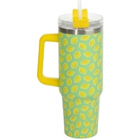 Thermobecher 1,2 L mit Zitronen-Design