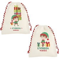 Geschenksack mit Elfenmotiv, 34 x 25 cm - 1 Stück