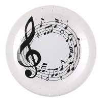 Musiknoten-Teller 22,5 cm - 10 Stück