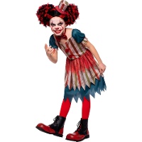 Vintage-Clown-Kostüm für Mädchen