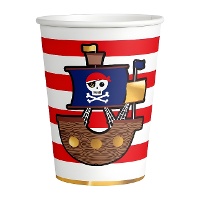 Rotbart-Piratenbecher 250 ml - 8 Stk.