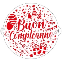 Buon Cumpleanno Schablone 25 cm - Decora