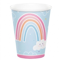 Regenbogen-Wolkenbecher 250 ml - 8 Stk.