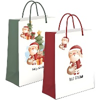 Vintage Weihnachtsmann Geschenktüte 14 x 11,5 x 6,7 cm - 1 Stk.