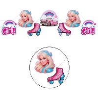 Girly Barbie Girlande 22 x 20 cm - 3 m