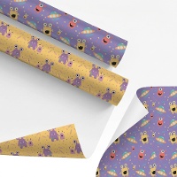 Geschenkpapier mit Monstern 2 x 0,70 m - 1 Stück