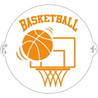 Basketball-Schablone 25 cm - Dekorieren