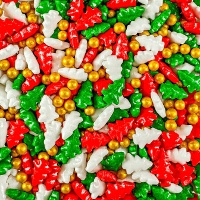 Weihnachtsbaum-Trio-Streusel, 90 g - Azucren