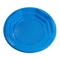 13,5 cm bunte Plastikteller - 20 Stück.