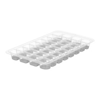 Eiswürfelbehälter für 32 transparente Eiswürfel