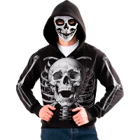 Hoodie mit Skelettdruck