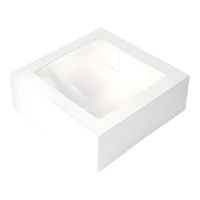 Tortenkarton 20 x 20 x 10 cm, weiß, mit Sichtfenster