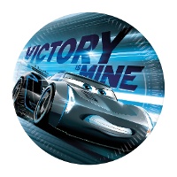 Cars-Teller, blau, Ø 23 cm - 8 Stück