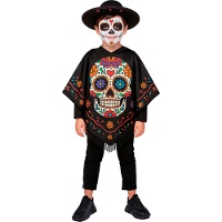 Kinder-Poncho 'Día de los Muertos'