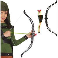 Bogen und Pfeile schwarz - 56 cm