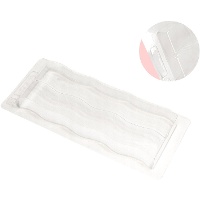 Wellenförmige Kunststoffform für Turrón und Schokolade, 20 x 8 cm