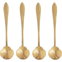 Kaffeelöffel 15 cm - Blumenmotiv, 4 Stück