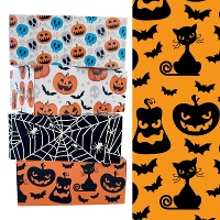 Kiste für Süßigkeiten mit Kürbissen und Katzen, 18 x 13,5 x 7,5 cm - Decora - 1 Stück