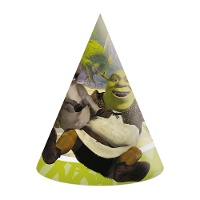 Shrek-Partyhüte - 6 Stück