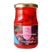 Rote Maraschino-Kirschen mit Stiel 225 g - Pastkolor