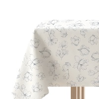 Tischtuch 2,00 x 1,45 m aus schattiertem Flora-Stoff