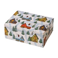 Schachtel für Weihnachtslandschaft Süßigkeiten 18 x 13,5 x 7,5 cm