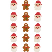 Zuckerfiguren von Santa Claus und Lebkuchenmann - Azucren - 15 Stück
