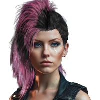 Punk-Perücke mit rosa Irokesenschnitt