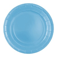 23 cm farbige Pappteller - 8 Stück