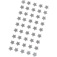 Glitzerstern-Aufkleber 0,8 cm - 45 Stück