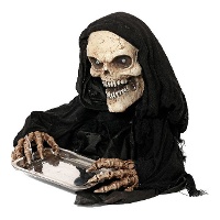 Skelett und Tablett mit Licht und Ton, 45 x 35 cm