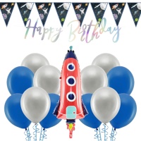 Weltraum-Party-Deko-Paket - 23 Teile