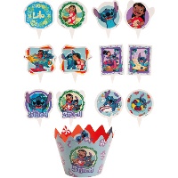 Cápsulas para cupcakes de Stitch con picks