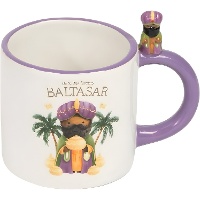 414-ml-Tasse 'Balthasar' mit 3D-Figur aus der Reihe der Heiligen Drei Könige