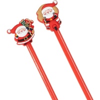Bleistift mit Weihnachtsmannfigur - 1 Stück