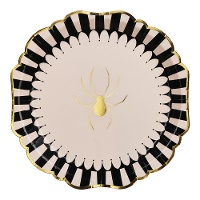 Teller mit goldenem Spinnen-Design, 23 cm - 6 Stück