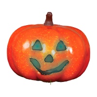 Halloween-Kürbis mit Licht 16 cm