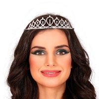 Metallene silberne Prinzessinnen-Tiara