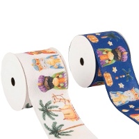 Dekoratives Geschenkband mit Motiv der Heiligen Drei Könige, 4 m - 1 Stück