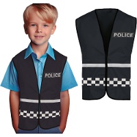 Kinder-Polizeiweste, schwarz