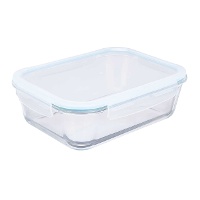 Rechteckiger Borosilikatglas-Tupper mit 2,8 L