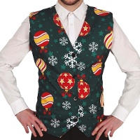 Weihnachtsweste mit Kugeln