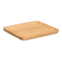 Quadratisches Bambus?Tablett 20 x 20 cm - zum Schneiden und Servieren von Häppchen