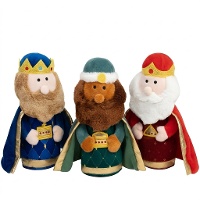 3er-Set Plüschfiguren 'Heilige Drei Könige', 20 cm, in Geschenkbox