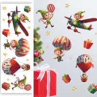 Wanddekoration mit Elfen, selbstklebend, 70 x 25 cm