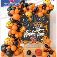 Ballonset mit Basketball-Banner - 100 Stück