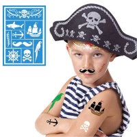 Kinder-Piraten-Schminkvorlage
