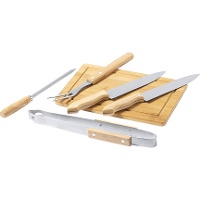 Grill-Schneidebrett 36,8 x 24 x 4 cm mit 6 Zubehörteilen