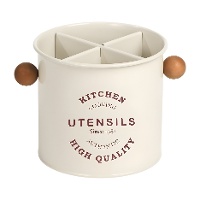 Vintage-Utensilienbehälter mit dekorativen Griffen