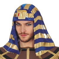 Goldener und blauer ägyptischer Pharao-Kopfschmuck